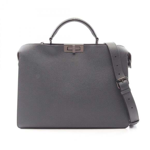 FENDI Other - Fendi Peekaboo I.U Medium 2-Way Handbag, Leather, Men's, Gray (7VA529)